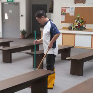 Sweeping floor 