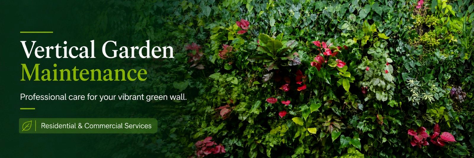 vertical garden maintenance banner